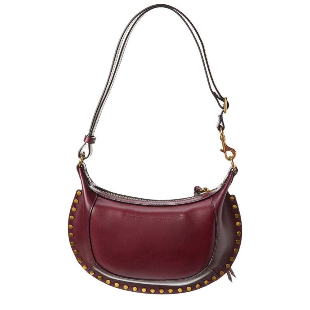 Isabel Marant Oskan Moon Leather Shoulder Bag, Red - Picture 2 of 4
